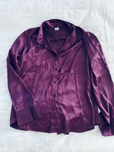 Party Wear Satin Shirt 💟