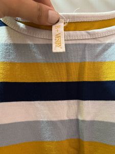 Striped Puff Sleeve Tee