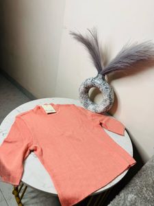 Peach Cotton T-Shirt