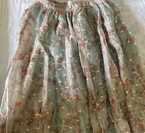 Floral Print Chiffon Skirt