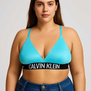 Calvin Klein Light Blue Triangle Bralette Size 2XL