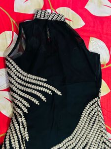 Elegant Black &amp; Gold Ethnic Gown
