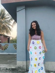 Crochet Flower Power Maxi Dress