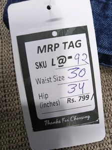 🥰L@92 Size-30 Wide Leg Denim Jeans