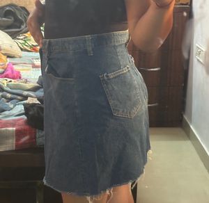Denim Short Skirt