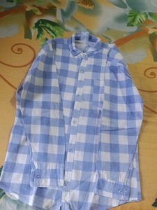 Blue Colour Check Shirt