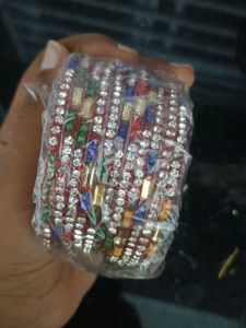 Colorful Crystal Bangle Set