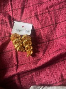 Golden Jhumka Earrings