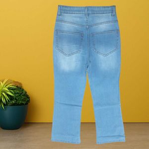 women blue straight jeans size 24 (O-22)