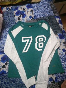 Green &amp; White &#39;78&#39; Graphic Tee