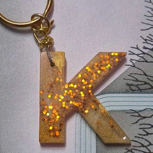 New K Letter Resin Keychain