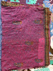 Beautiful blue pink Saree