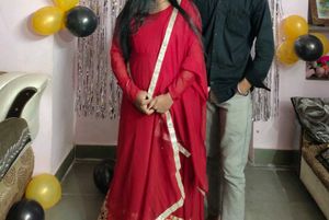 red gown
