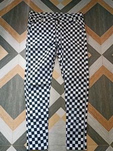 Checkered Black & White Pants