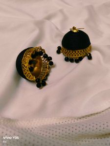 Black Jhumka Earrings