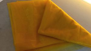 KOMALPANKH Woven Daily Wear Net Saree (Yellow)
