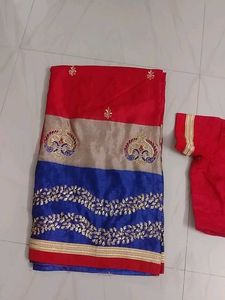 Silk Saree,Used,Stiched Blouse
