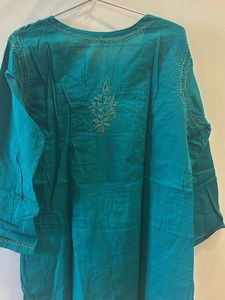 Embroidered Green Kurta