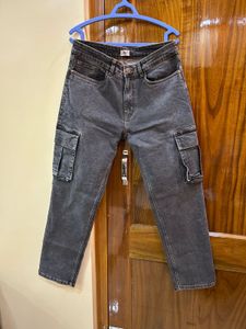 The souled store Grey Cargo Jeans