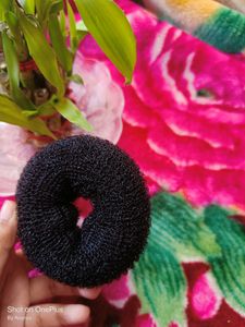 Woman Stylish Hair Bun Rubber