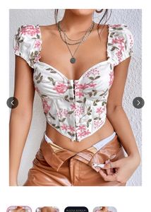 Floral Corset Crop Top (Price Negotiable)