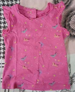 Girls Cute Pink Unicorn Top