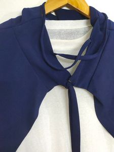 Navy Blue And White Top