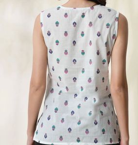 Printed Sleeveless Top