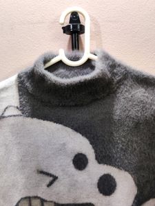 imported Retro cartoon bear fluffy knitwear sweate