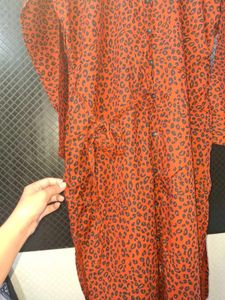 Leopard Print Button-Down Dress