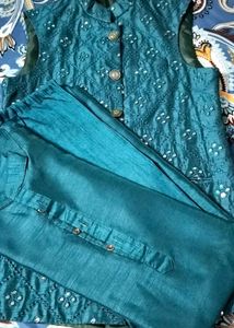 TEAL 3 PIECE KURTA SET