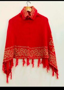 Red Bridal Poncho