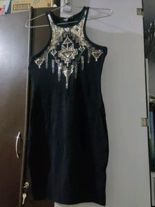 Express Black Sequence Dress