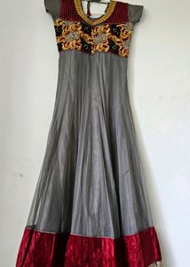 Anarkali Kurta Set Grey