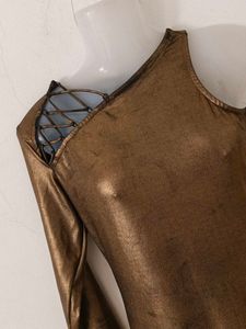 GOLD METALLIC BODYCON DRESS