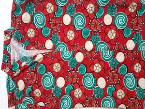 Retro Print Long Sleeve Dress