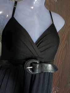 Black Belted Maxi Dress