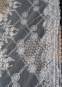 Indo Era White Elegant Dupatta For Women