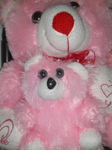 Pink Teddy Bear with Baby