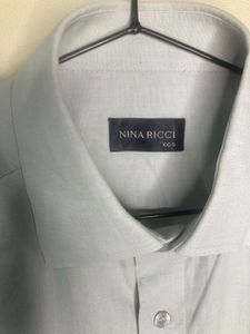 NINA RICCI Men&#39;s Grey Formal Shirt