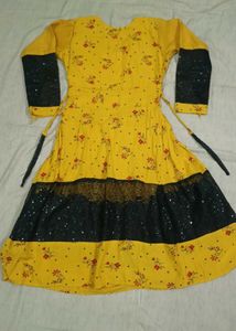 Floral Gold Frock