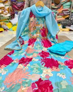Floral Print Kurta Set with dupatta