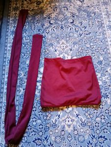 Burgundy Two-Piece Outfit