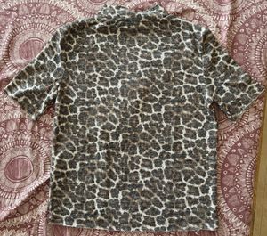 Zara Animal Print Soft Touch Top