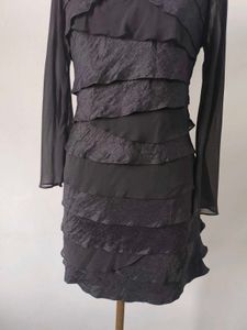 Black Ruffled Party Dress