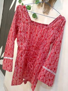 🆕 Corset Pinteresty Cherry Short Kurta ✨🎀