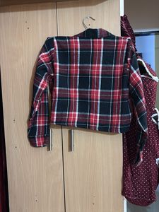 Red Plaid Crop Top
