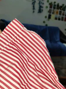 Ether Red White Striped Top