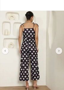 Black and white Floral Print Jumpsuit