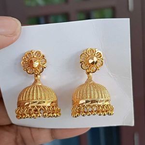 Gold Plated Haram With Jhumkha Combo